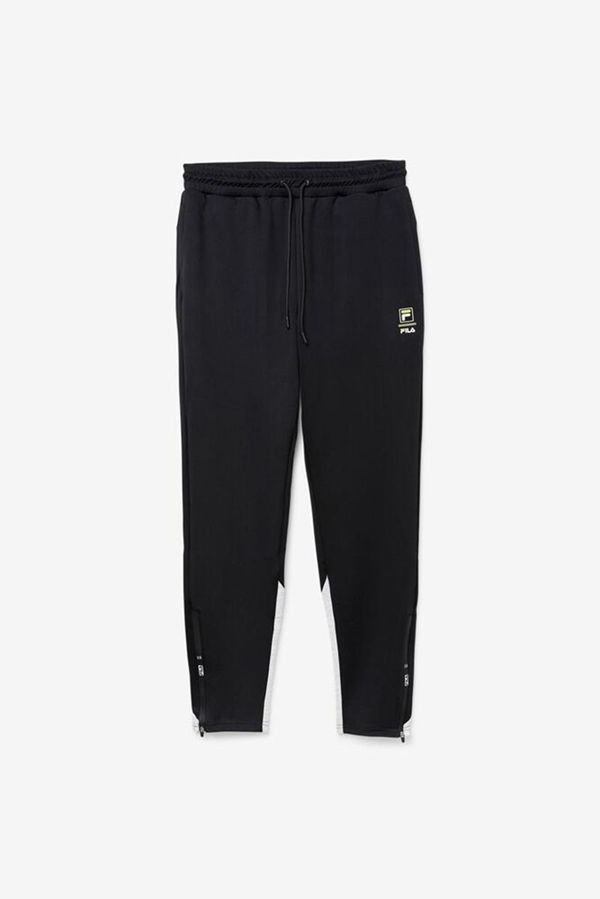 Fila Basset Tech Men's Pants - Black/Light Grey,NZ 349-71486